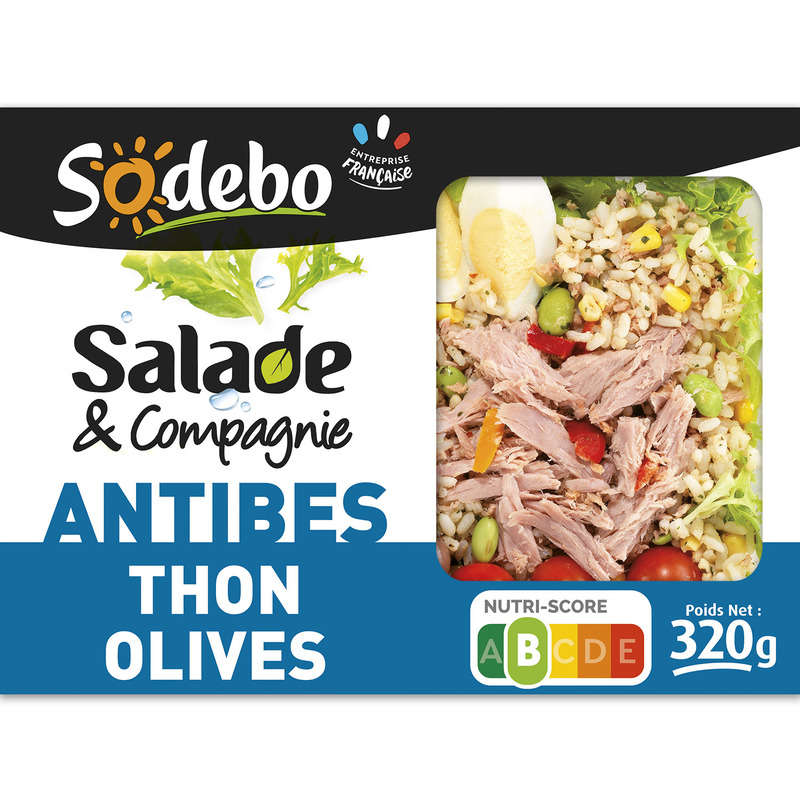 Sodebo Salade & Compagnie Antibes Thon Crudités Riz 320G