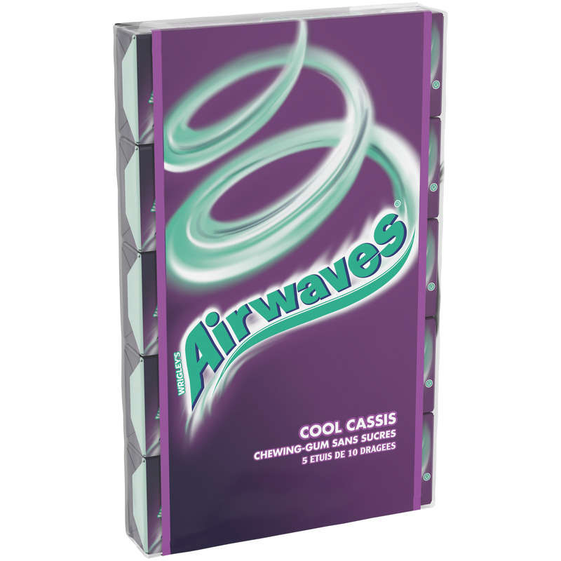 Airwaves Chewing-gum menthol cool cassis sans sucres 70g