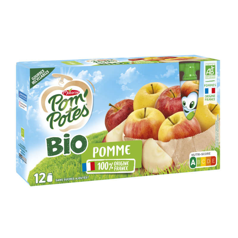 Pom'Potes bio pomme nature le pack de 12x 90g