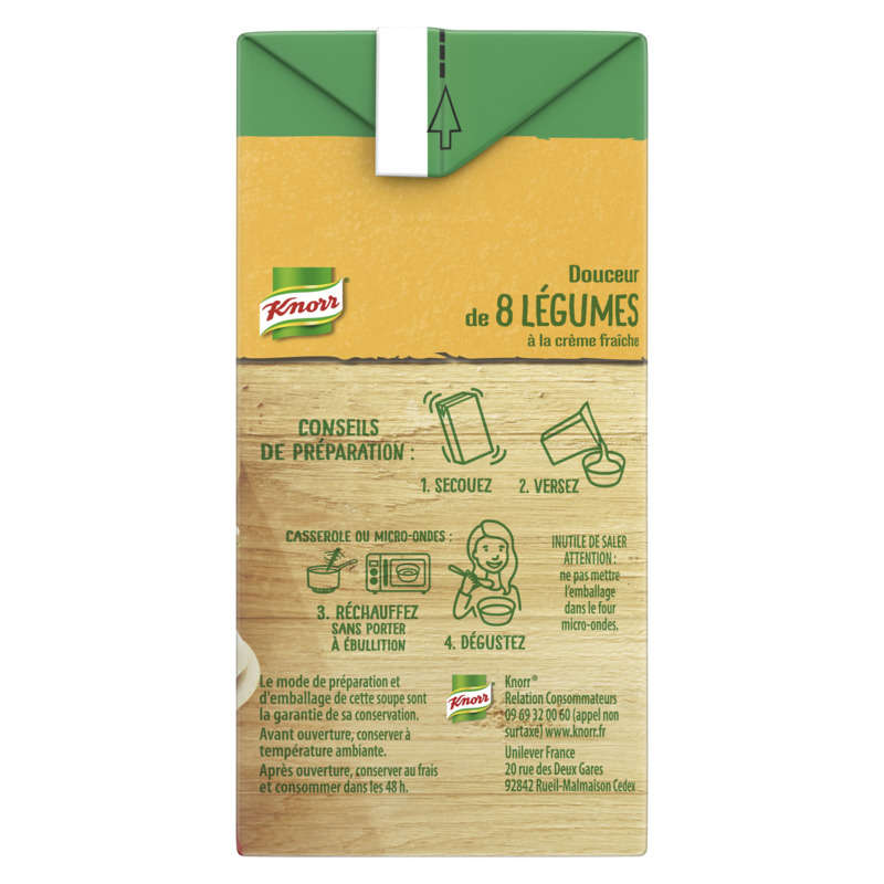 Knorr Soupe Douceur de 8 Légumes à la Crème Fraîche 30cl