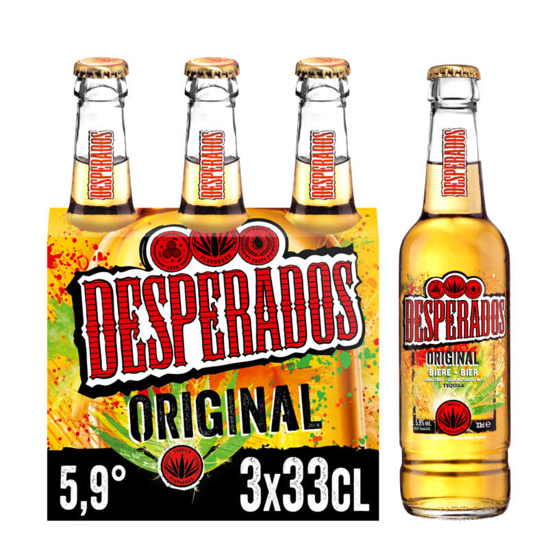 Desperados Original bière aromatisée tequila 3 x 33 cl 5.9°