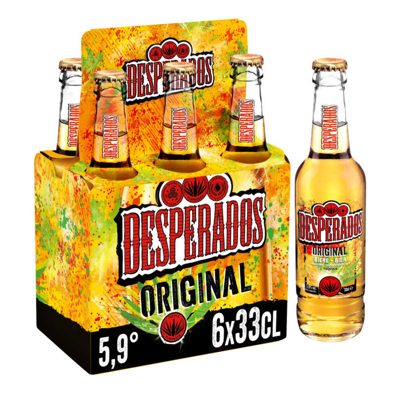 Desperados Original Bière Aromatisée Tequila 5.9% Pack 6x33cl