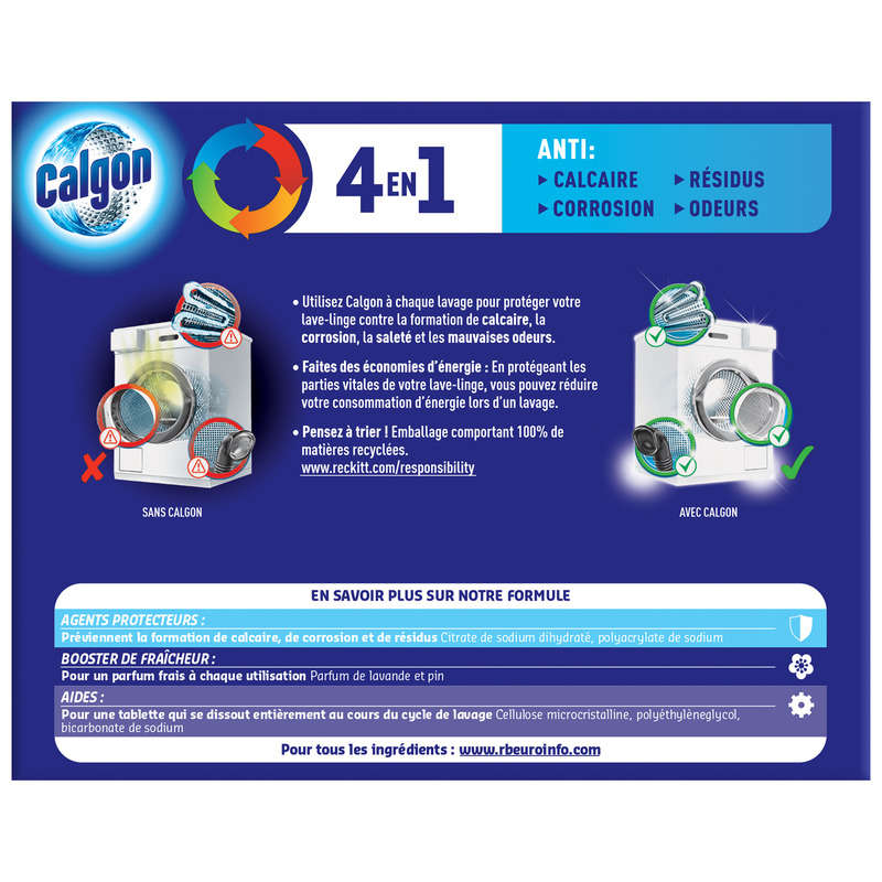 Calgon Anti-Calcaire Pour Lave-Linge X48