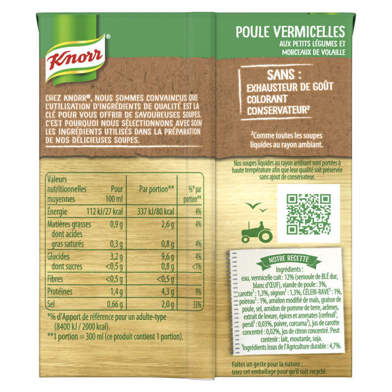 Knorr Saveurs d'Antan Soupe Poule Vermicelles 30cl