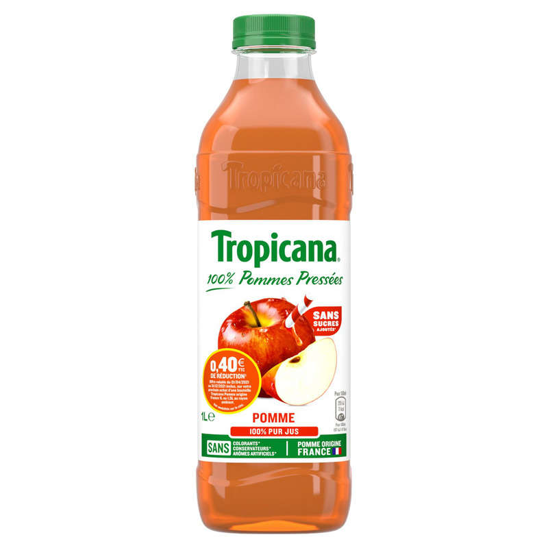 Tropicana Pur Jus De Pomme Pressée La Bouteille De 1L