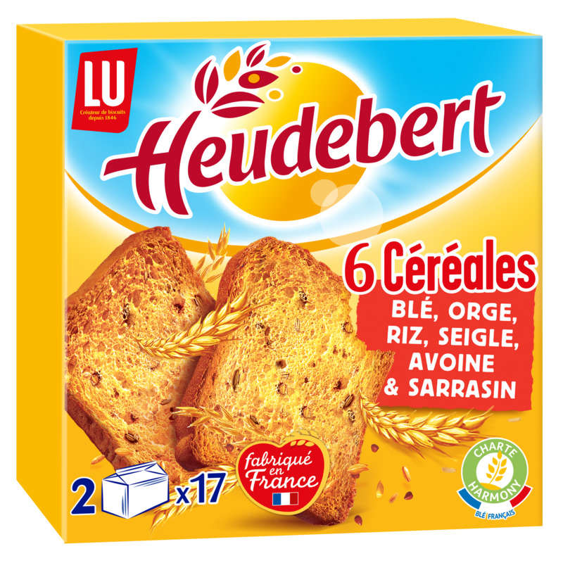 Lu Heudebert Biscottes 6 Céréales 300g