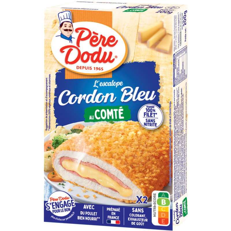 Père Dodu Escalopes de cordon bleu au comté 200g