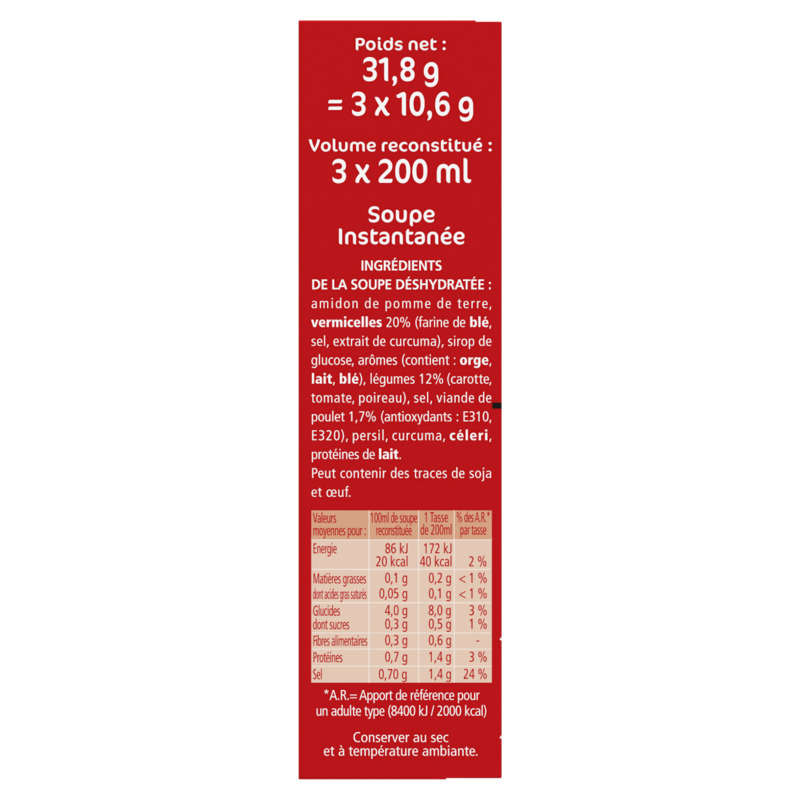 Royco Bouillon volaille & vermicelles 3x10,6g