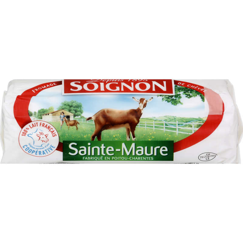 Soignon Sainte Maure fromage de chèvre 200g