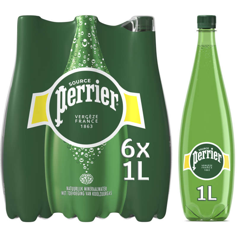 Perrier eau minérale gazeuse le pack de 6x1L