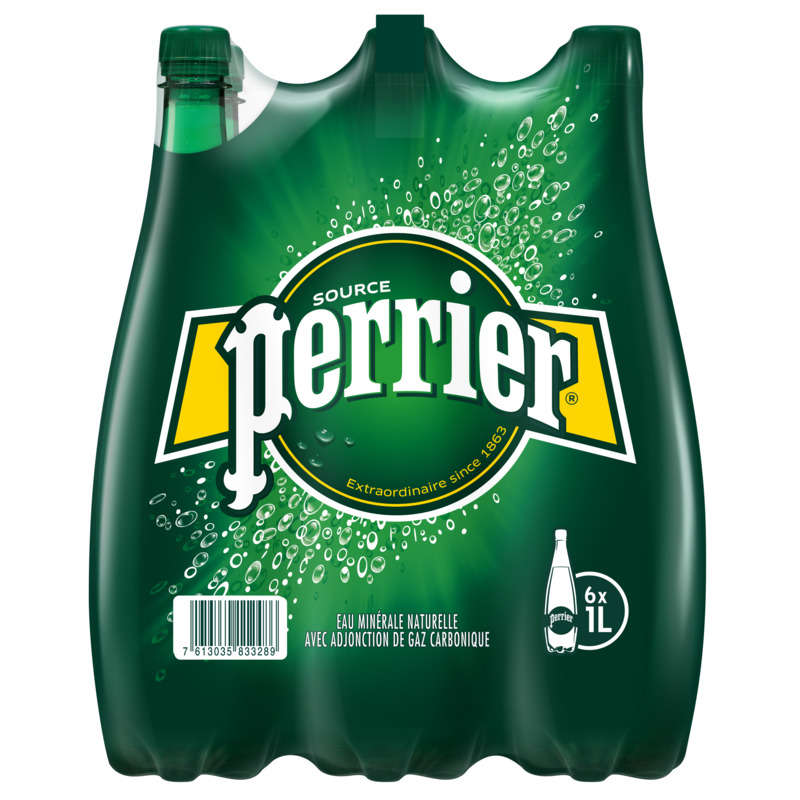 Perrier eau minérale gazeuse le pack de 6x1L