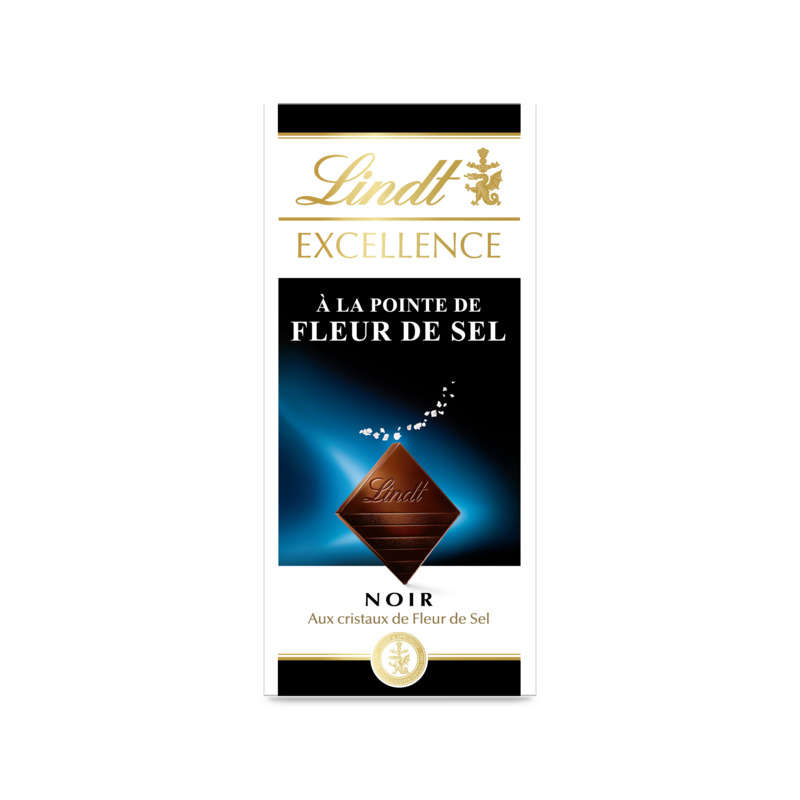 Lindt Tablette Excellence Noir À La Pointe De Fleur De Sel 100 G