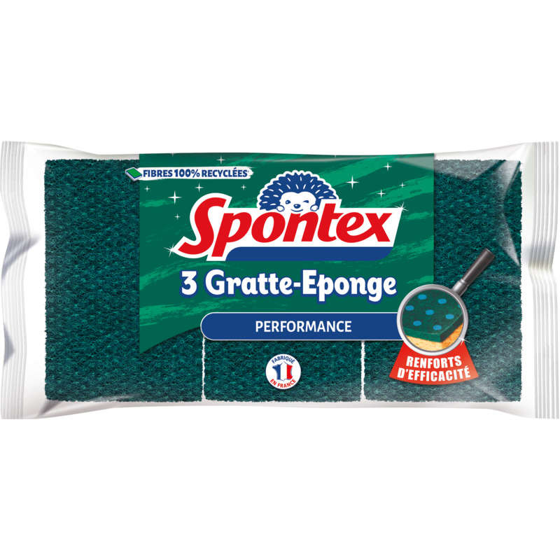 Spontex Gratte Éponge Performance Le Sachet De 3