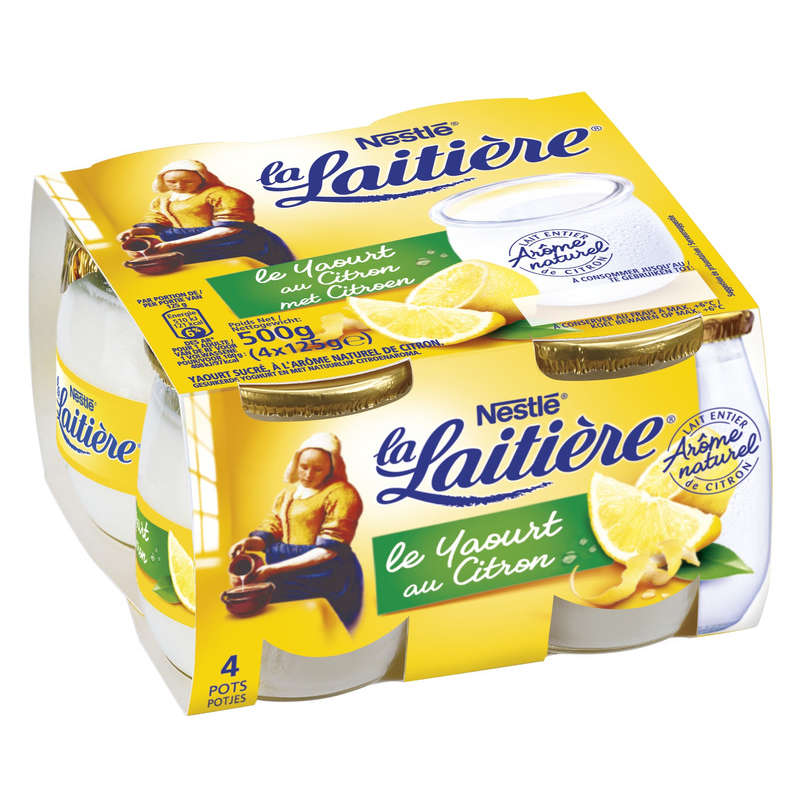 La laitière yaourt arôme citron 4x125g