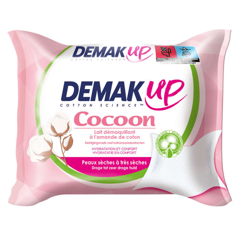 Demak'Up Lingettes Au Lait Démaquillant À L'Amande & Coton X25