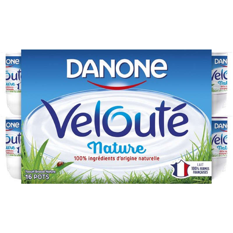 Danone Velouté yaourt brassé nature 16x125g