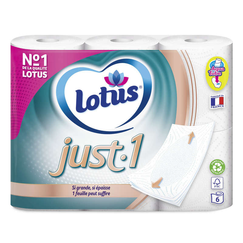 Lotus Papier Toilette Just.1 x6 rouleaux