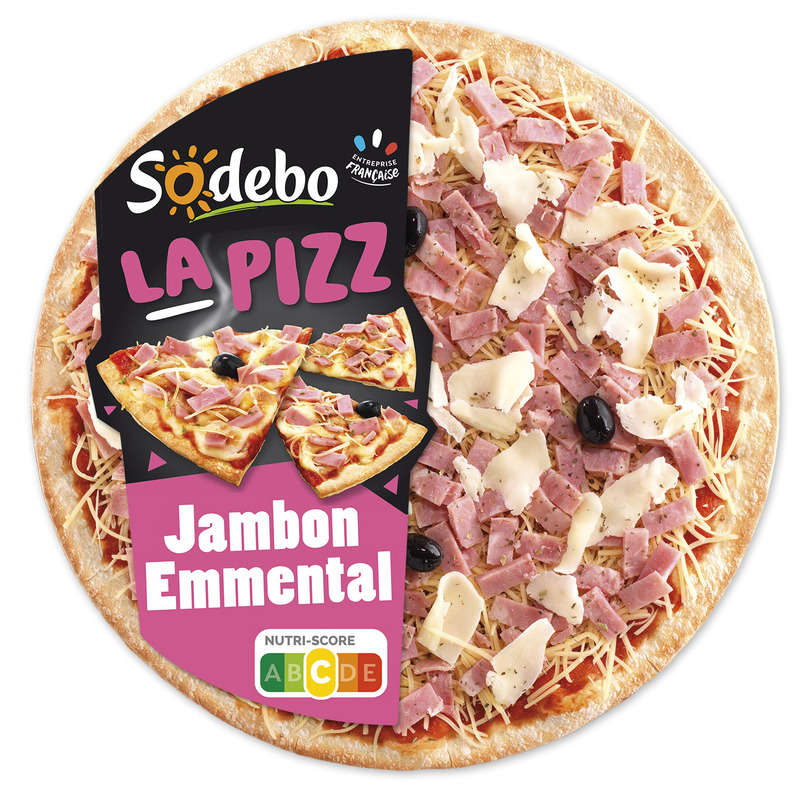 Sodebo Pizza La Pizz Jambon emmental 470g