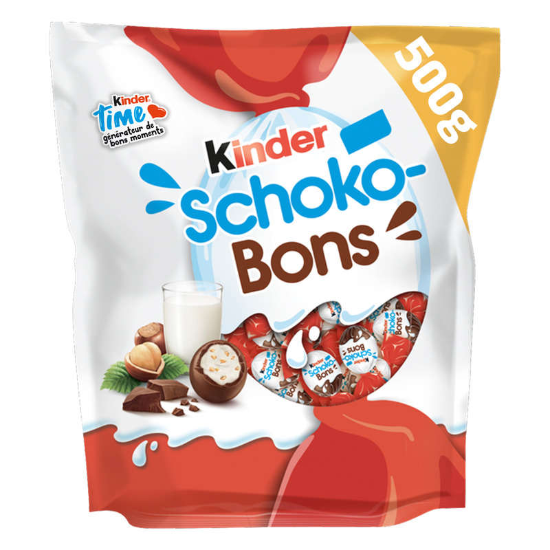 Kinder schokobons bonbons de chocolat au lait et à la noisette 500g