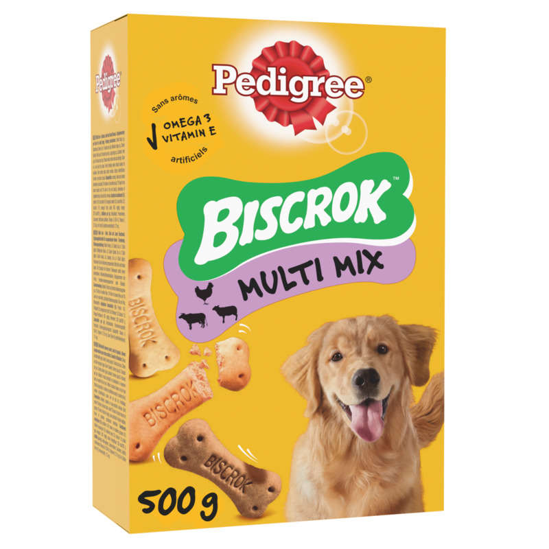 Pedigree Biscrok Biscuits multi mix pour chien 500g