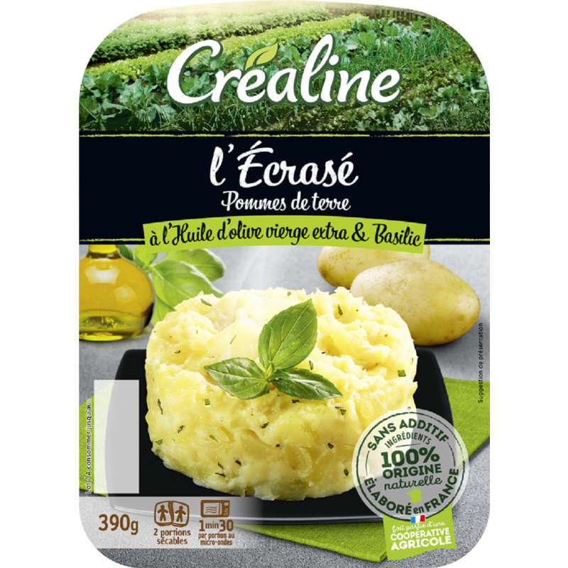 Créaline ecrasé de pomme de terre 2x195g