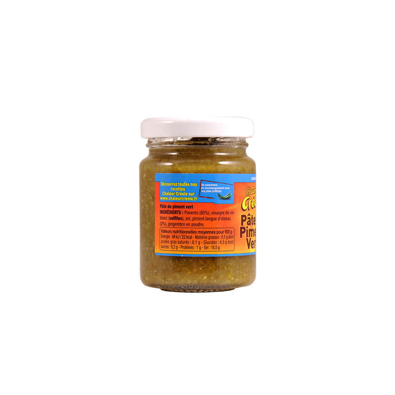 Chaleur Créole Pâte De Piment Vert 100g