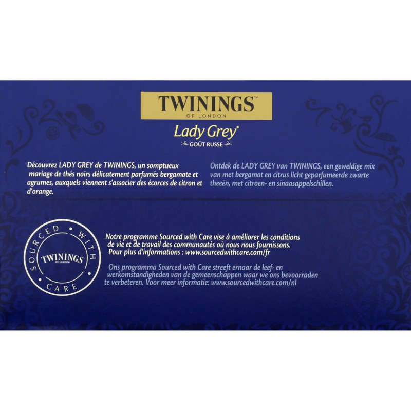 Twinings Thé Lady Grey Goût Russe 20 Sachets 40G