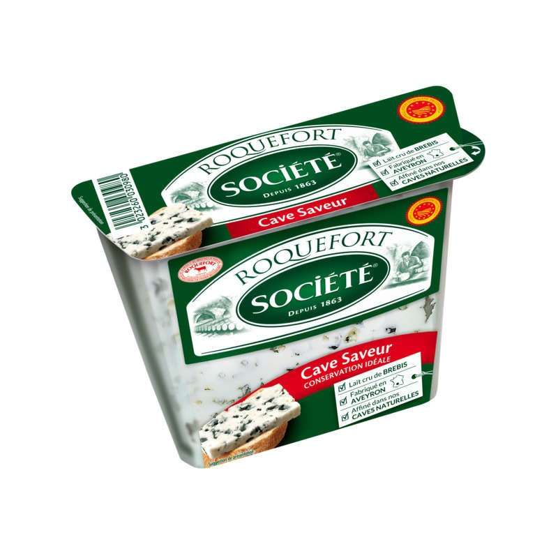 Société Fromage Roquefort AOP cave saveur 150g