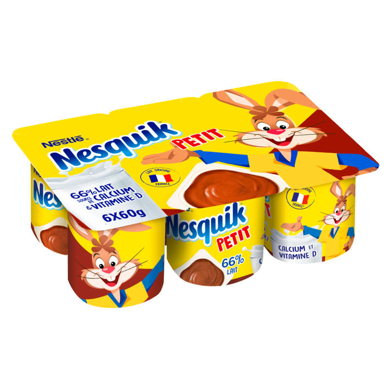 NESQUIK Crèmes Desserts pour enfants chocolat 6 x 60g