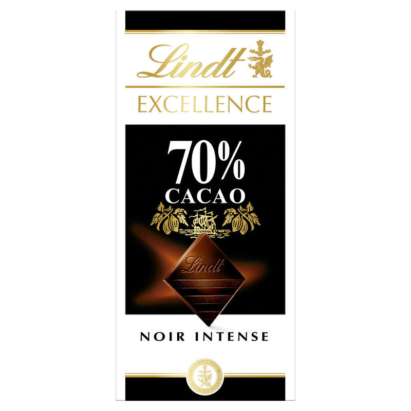 Lindt Excellence Tablette chocolat Noir 70 % de cacao 100 g