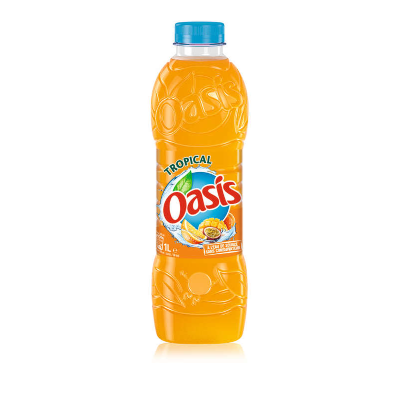 Oasis Tropical Boisson Aux Fruits Plate La Bouteille De 1L