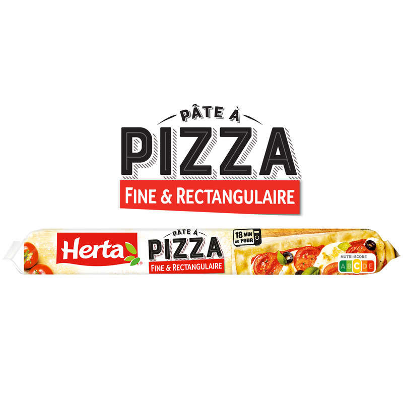 Herta pâte à pizza fine et rectangulaire