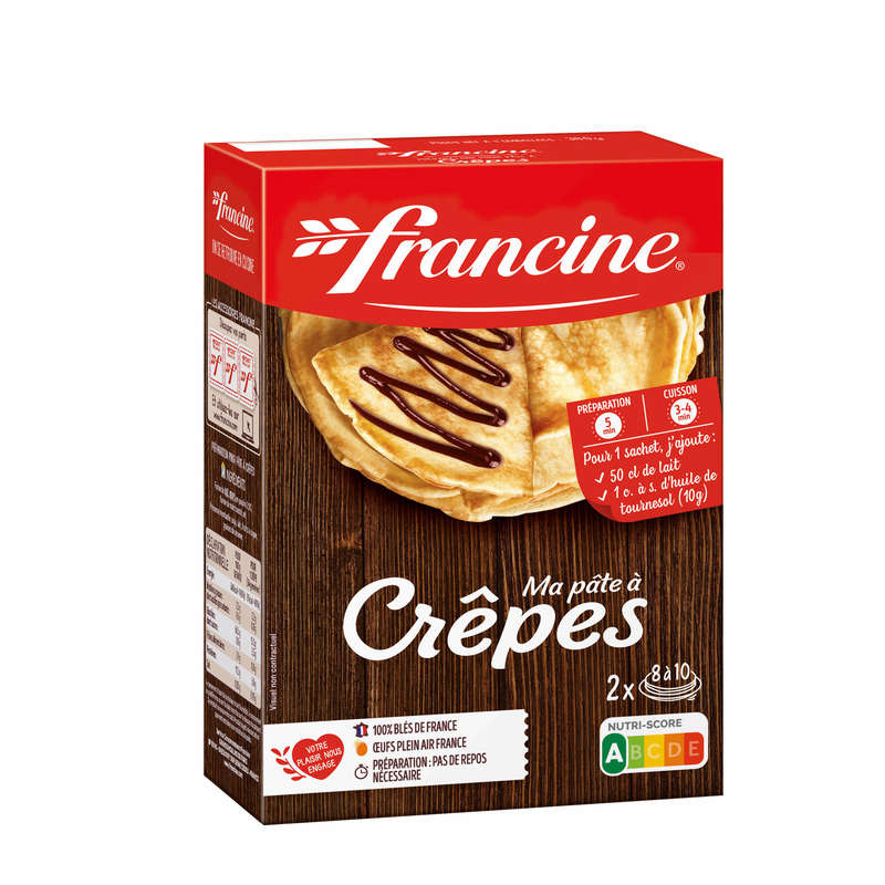 Francine Pâte À Crêpes Légères Et Moelleuses Bio 380G