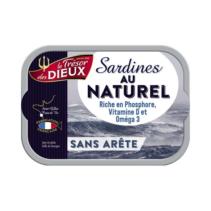 Le Trésor des Dieux Sardines au Naturel sans arête 80,5g