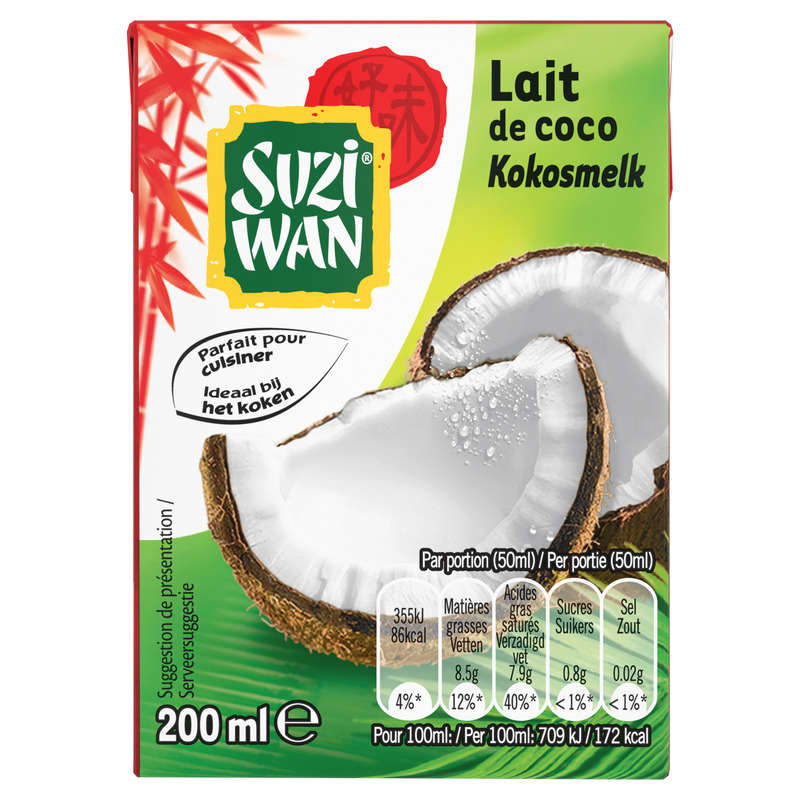 Suzi Wan Lait De Coco 200Ml