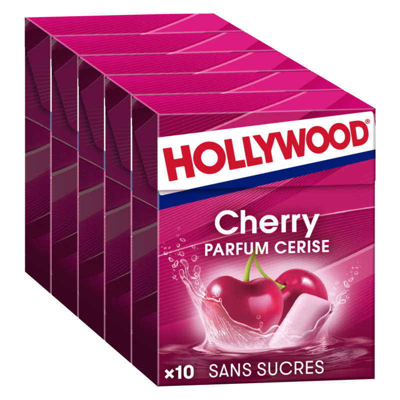 Hollywood Chewing-gum Cerise sans sucres 70g