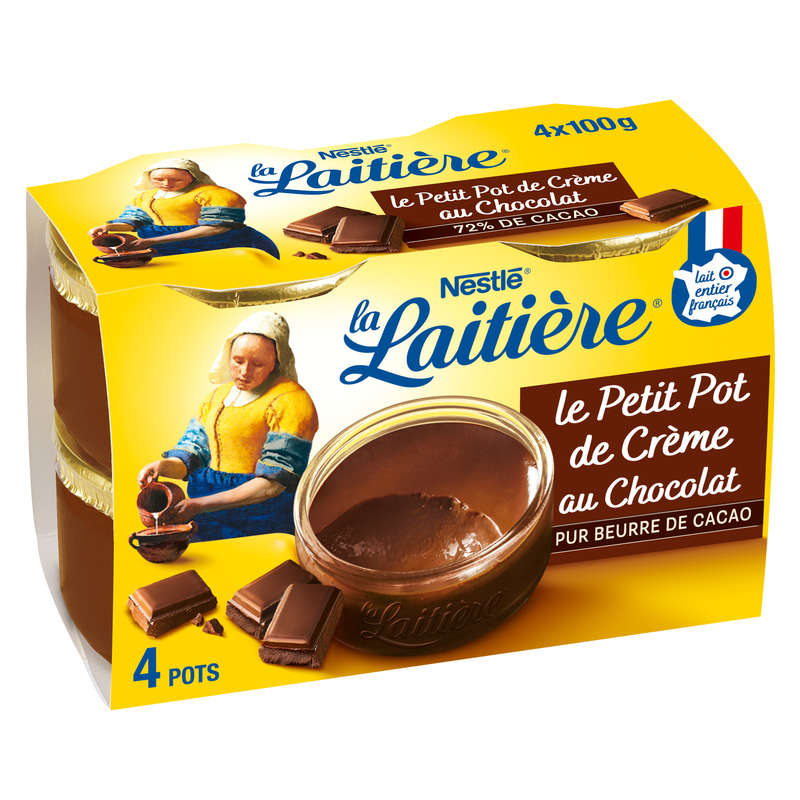 LA LAITIERE Crèmes Desserts chocolat 4 x 100g