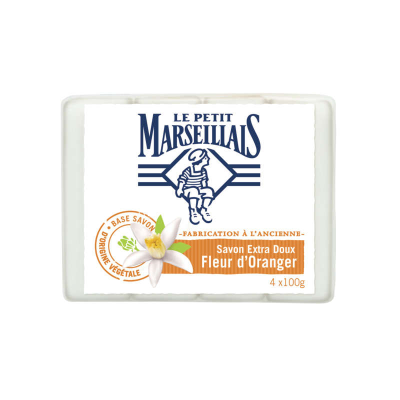 Le Petit Marseillais Savon Extra Doux Fleur D'oranger 4x100g