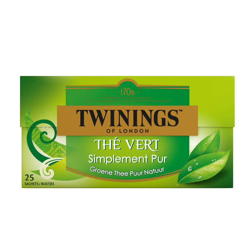 Twinings Thé Vert Simplement Pur 25 Sachets 50G