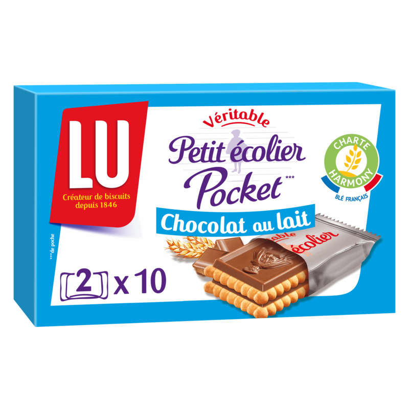 Lu Petit Ecolier Petit Beurre Biscuits nappés au Chocolat au Lait 250g