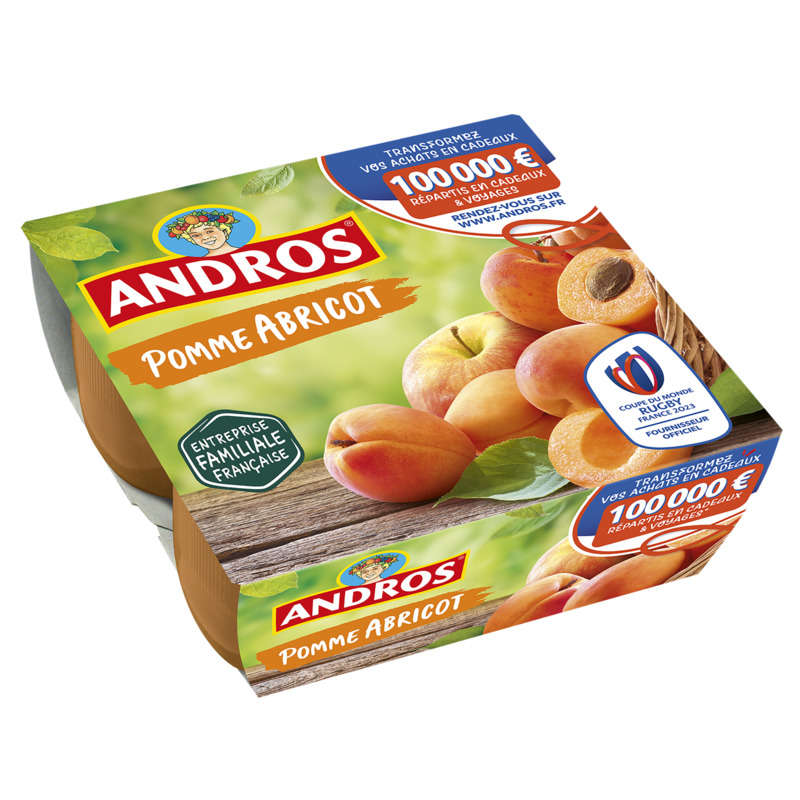 Andros Compote Pomme Abricot 4x100g