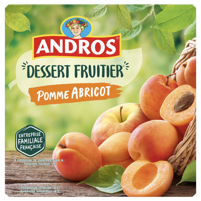 Andros Compote Pomme Abricot 4x100g