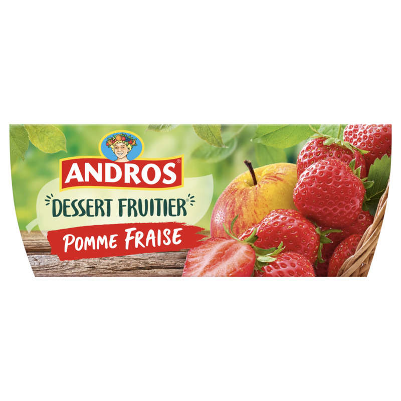 Andros Compote Pomme Fraise 4x100g