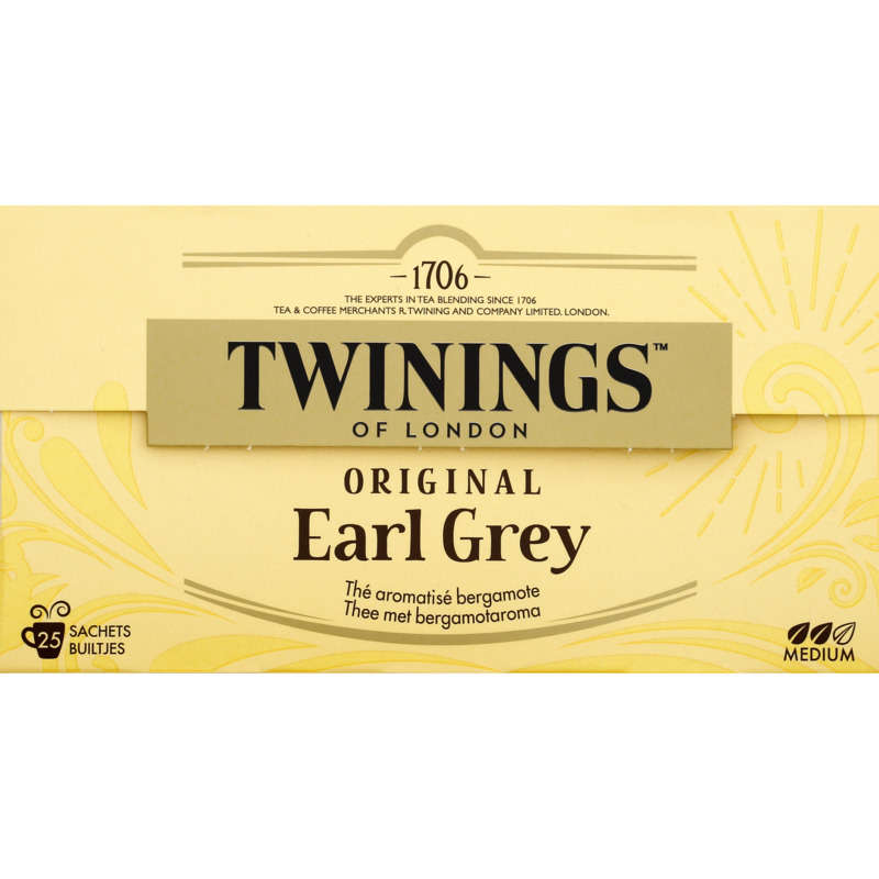 Twinings Thé Original Earl Grey 25 Sachets 50g