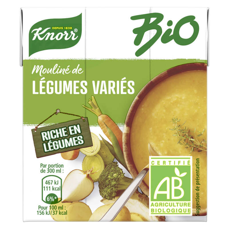 Knorr Mouliné Bio Légumes Variés du Potager Brique 30cl