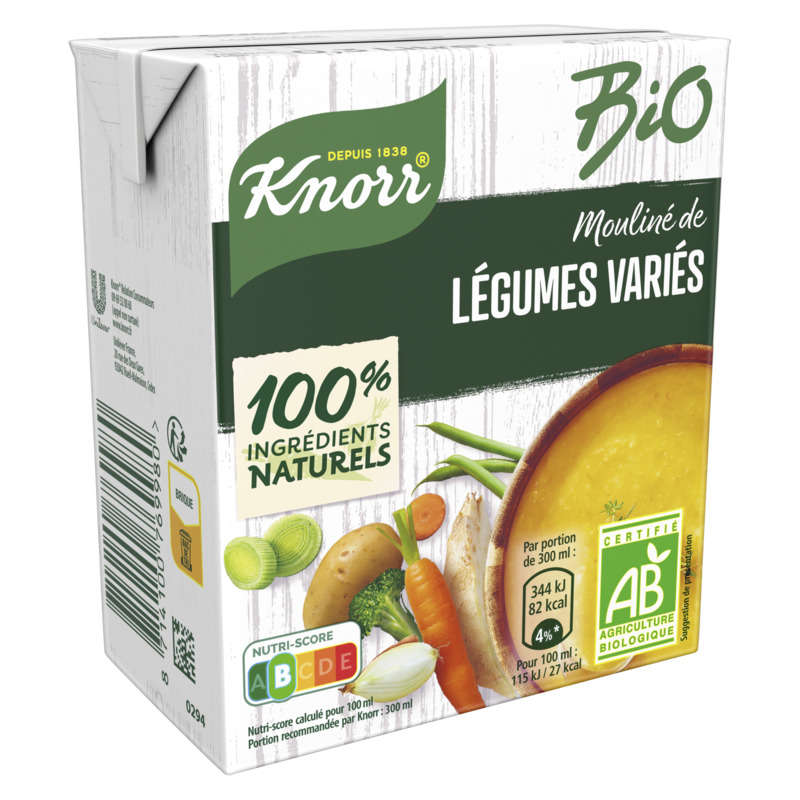 Knorr Mouliné Bio Légumes Variés du Potager Brique 30cl