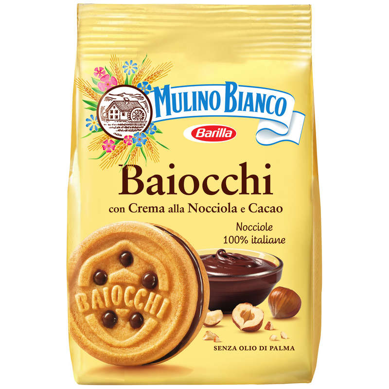 Mulino Bianco Baiocchi Fourrés À La Crème De Noisette Et Cacao 260G