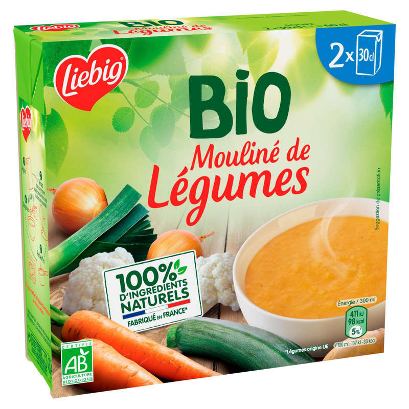 Liebig Mouliné de légumes Bio 2x30cl