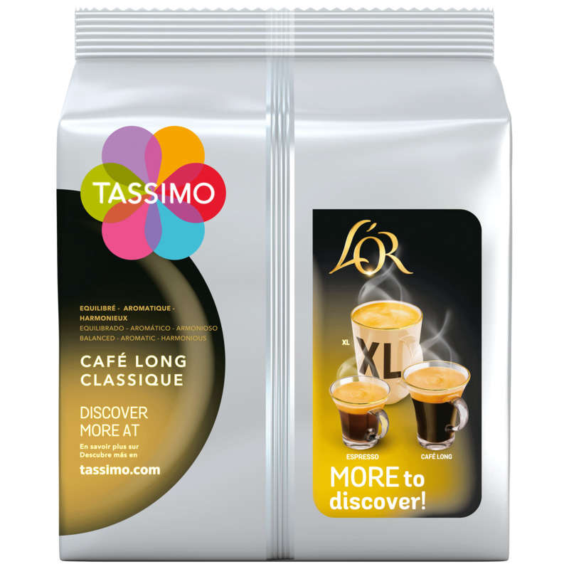 Tassimo L'Or Café Long Classique x16 dosettes 104g