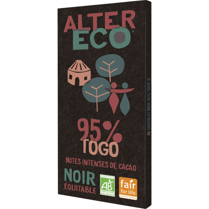 Alter Eco Chocolat Noir Togo 95% Bio 90G